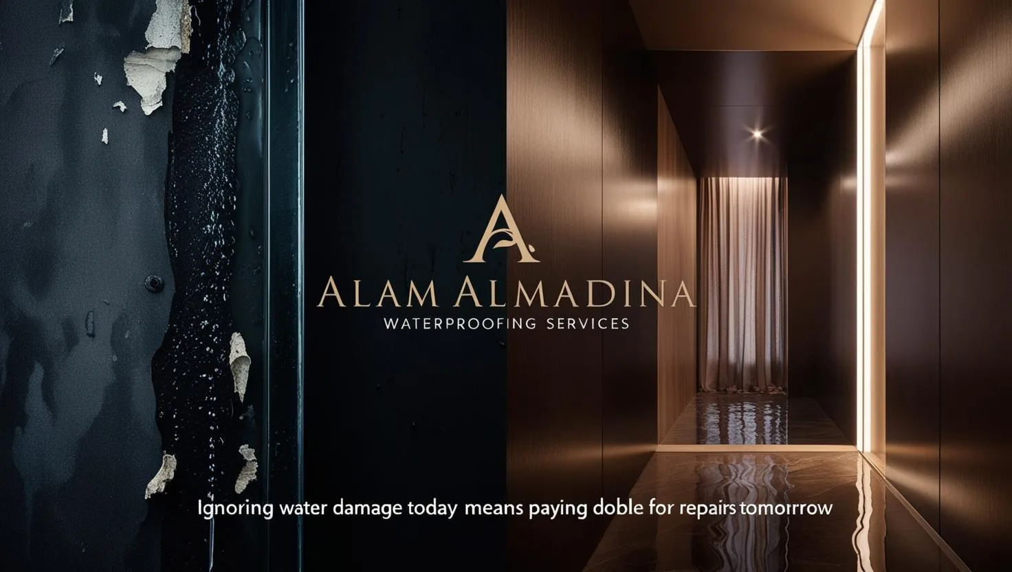 Alam Almadina Waterproofing Services. Ignoring water damage today means paying double for repairs tomorrow. Use dark themes